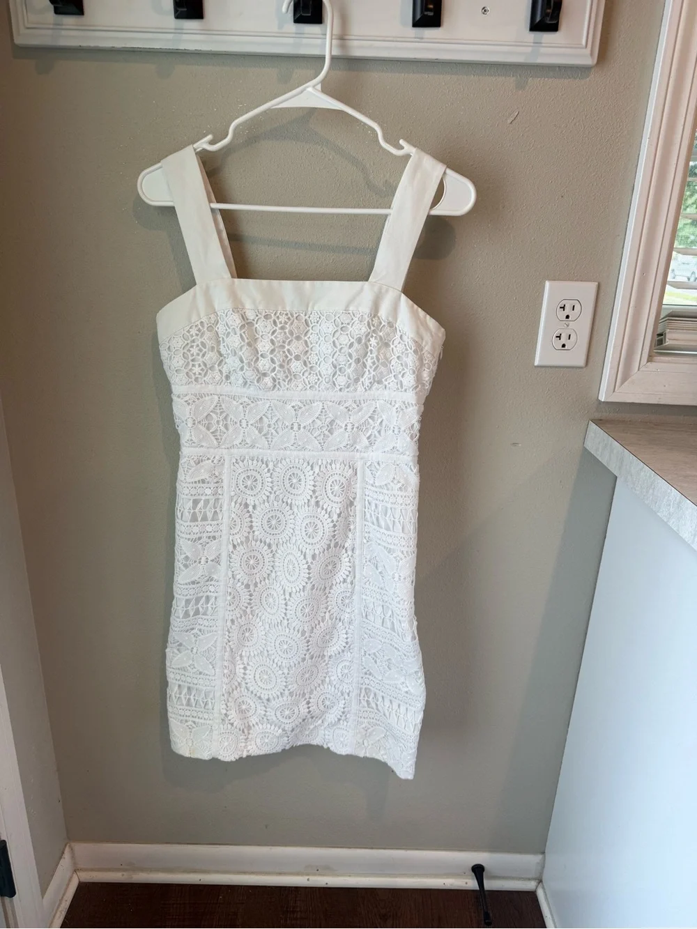 Tory Burch Margaux White Lace Square-Neck Sundress - Women's
